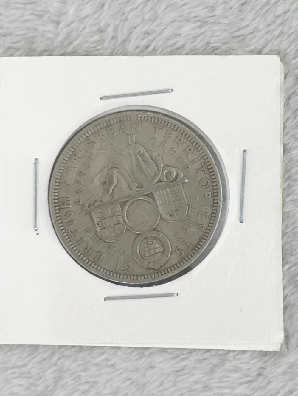 1955 British Caribbean Territories 50 Cents QE II KM7
